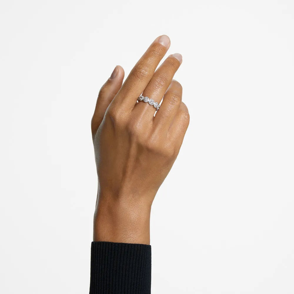 Anillo Constella, Pavé, Blanco, Baño de Rodio