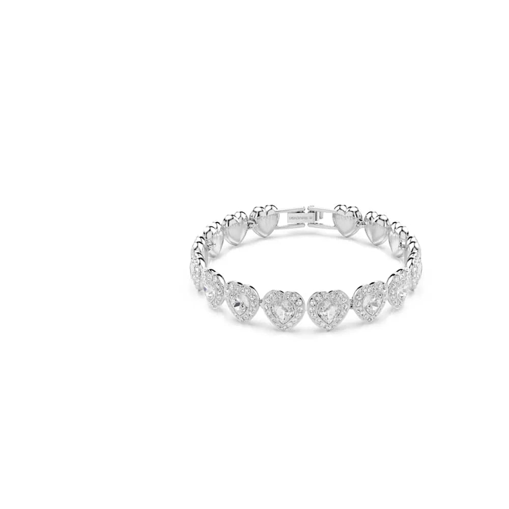 Pulsera de tenis Ariana Grande x Swarovski, combinación de cortes, corazón, blanco