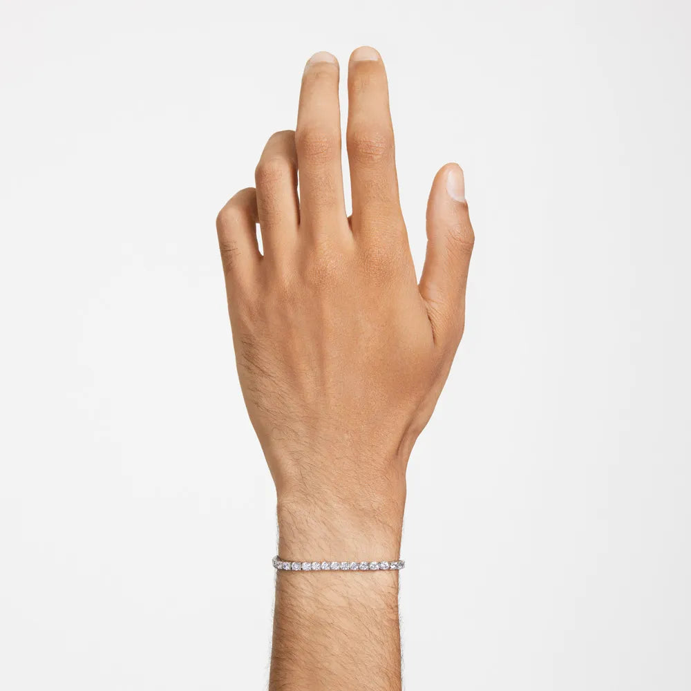 Pulsera de tenis Matrix, talla redonda, pequeña, blanca