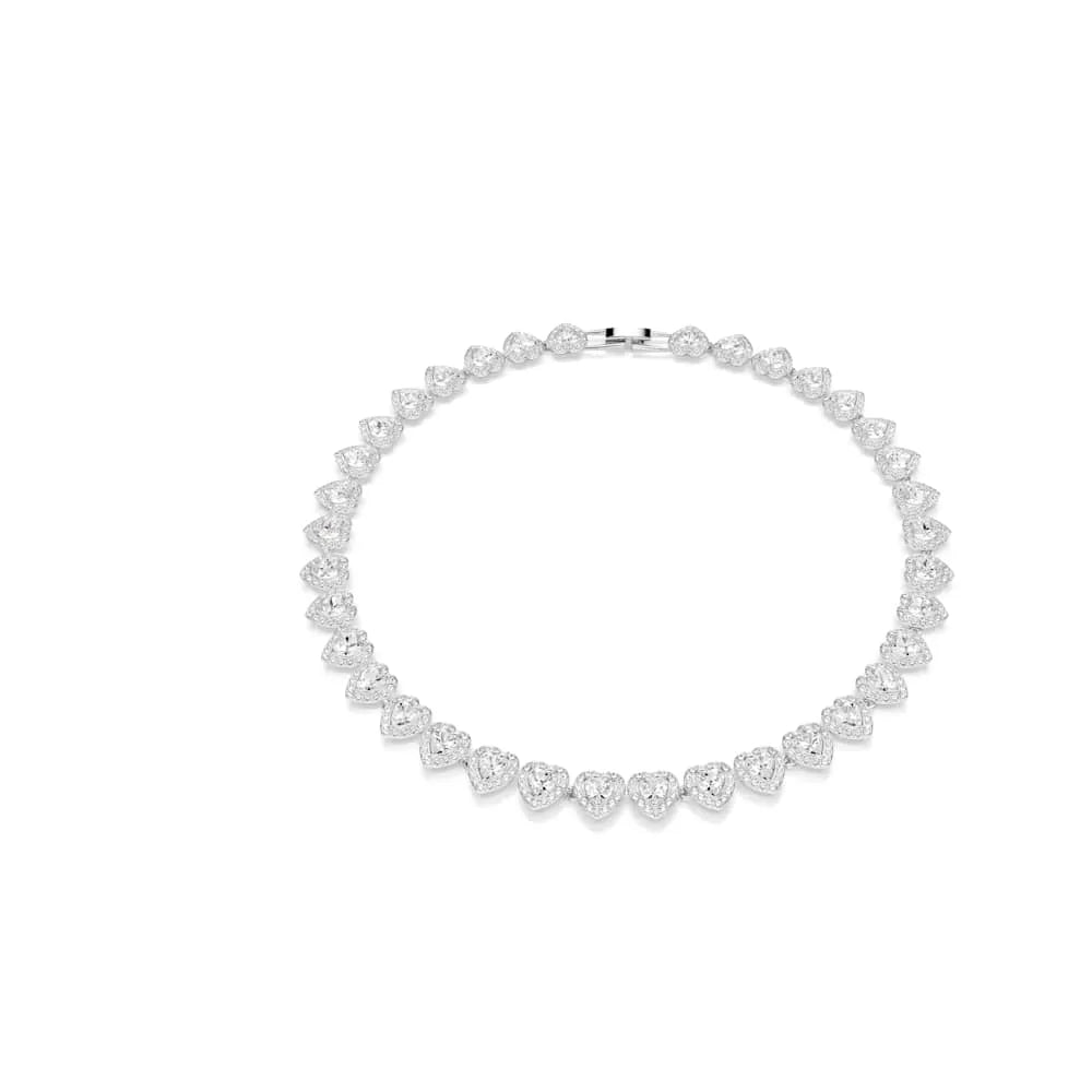 Collar de tenis Ariana Grande x Swarovski, combinación de cortes, corazón, blanco