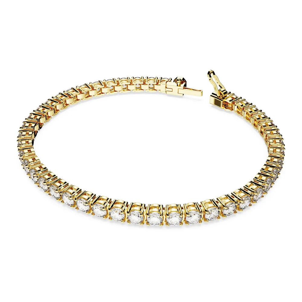 Pulsera de tenis Matrix, talla redonda, pequeña, blanca