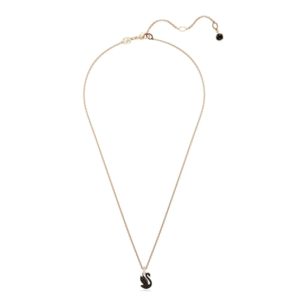 Colgante Swarovski Iconic Swan, pequeño, negro