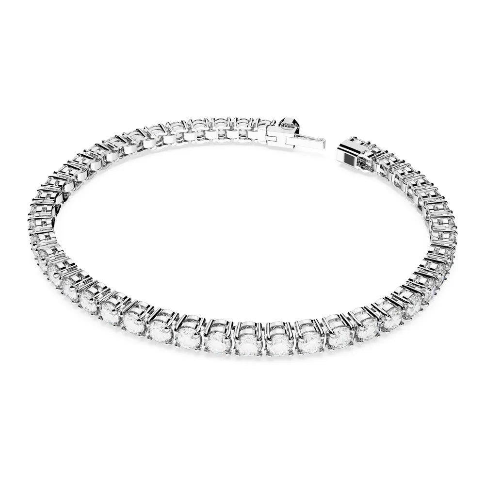 Pulsera de tenis Matrix, talla redonda, pequeña, blanca