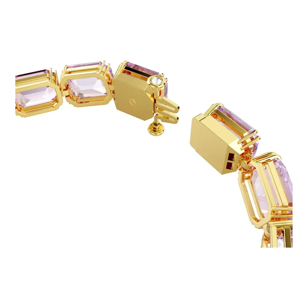Pulsera de tenis Millenia, corte octogonal, color morado