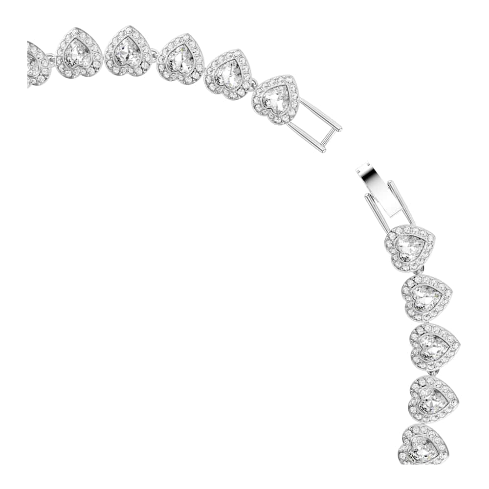 Collar de tenis Ariana Grande x Swarovski, combinación de cortes, corazón, blanco