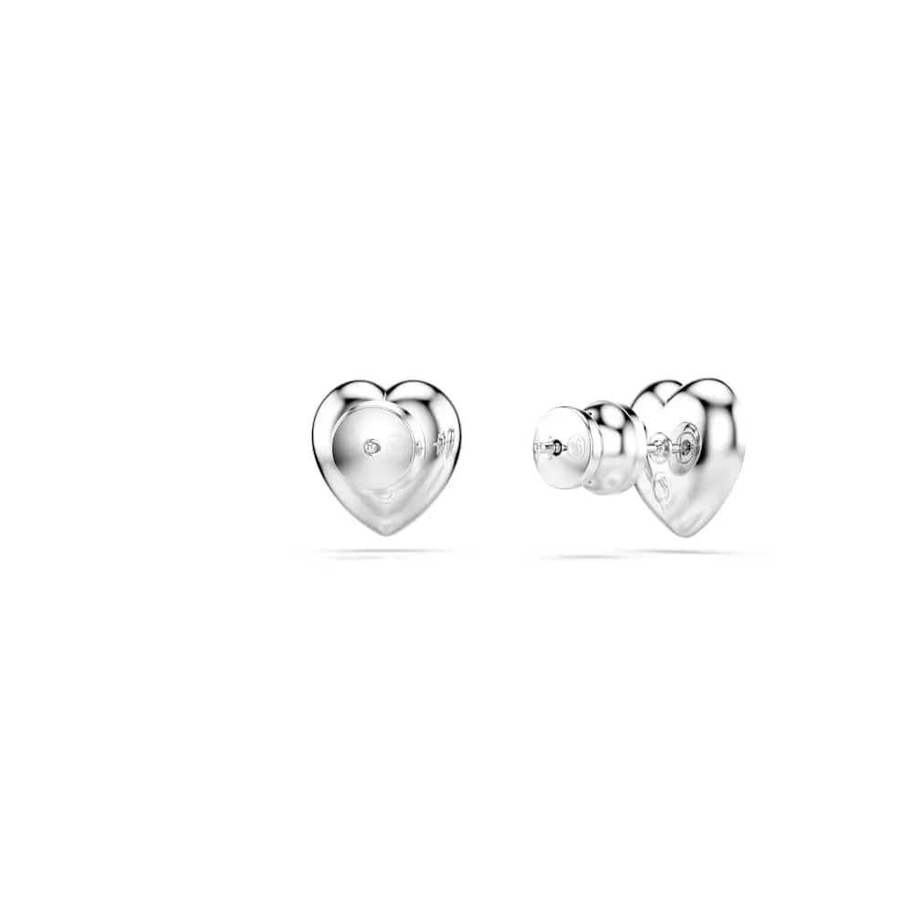 Pendientes de botón Ariana Grande x Swarovski, combinación de cortes, corazón, blanco