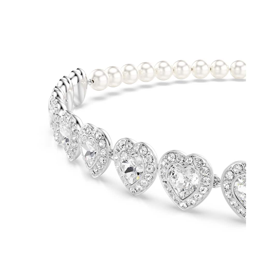 Gargantilla de tenis Ariana Grande x Swarovski, combinación de cortes, corazón, blanco