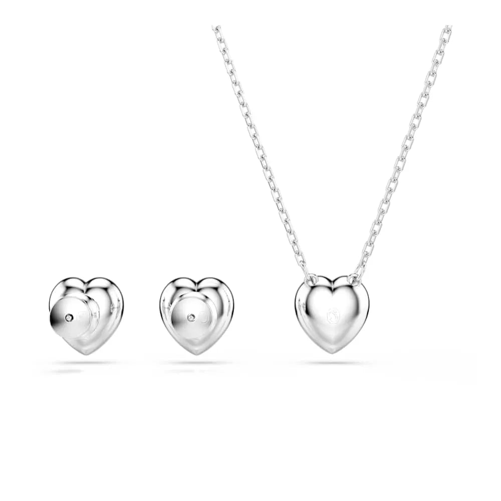 Conjunto Ariana Grande x Swarovski, combinación de cortes, corazón, blanco
