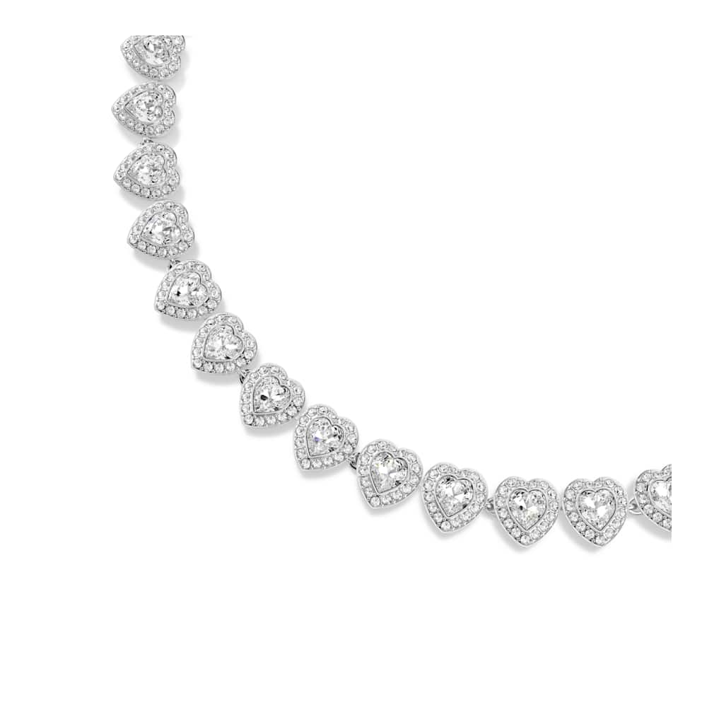 Collar de tenis Ariana Grande x Swarovski, combinación de cortes, corazón, blanco