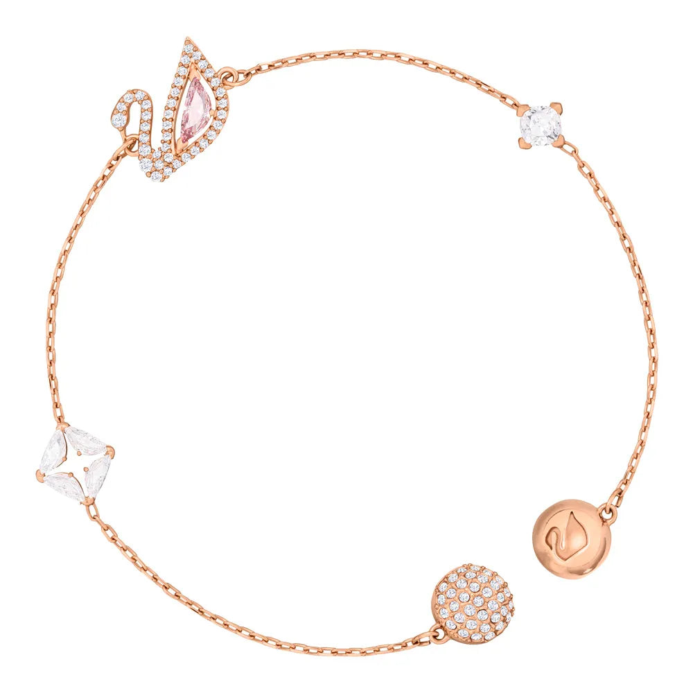 Pulsera de cisne deslumbrante, multicolor