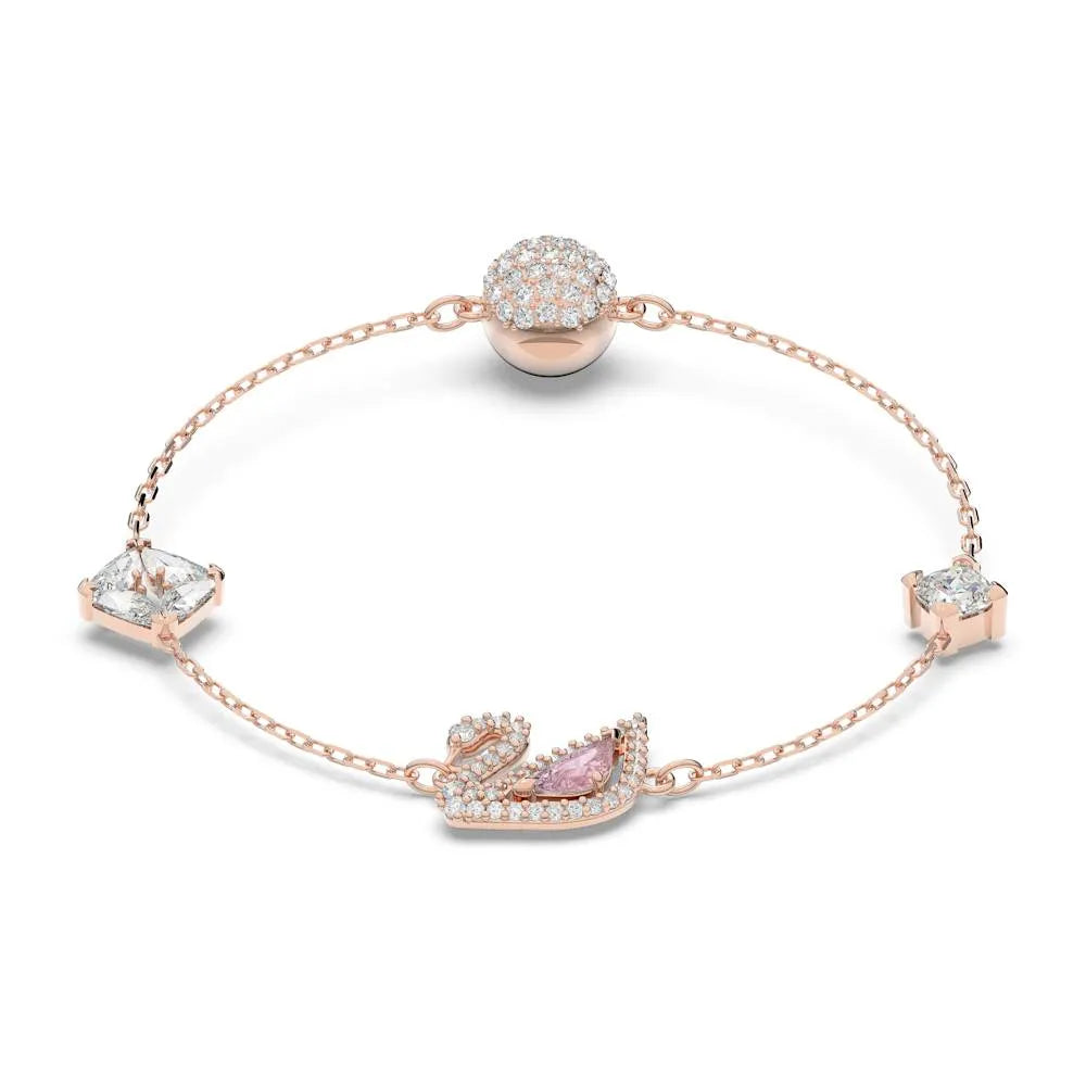 Pulsera de cisne deslumbrante, multicolor