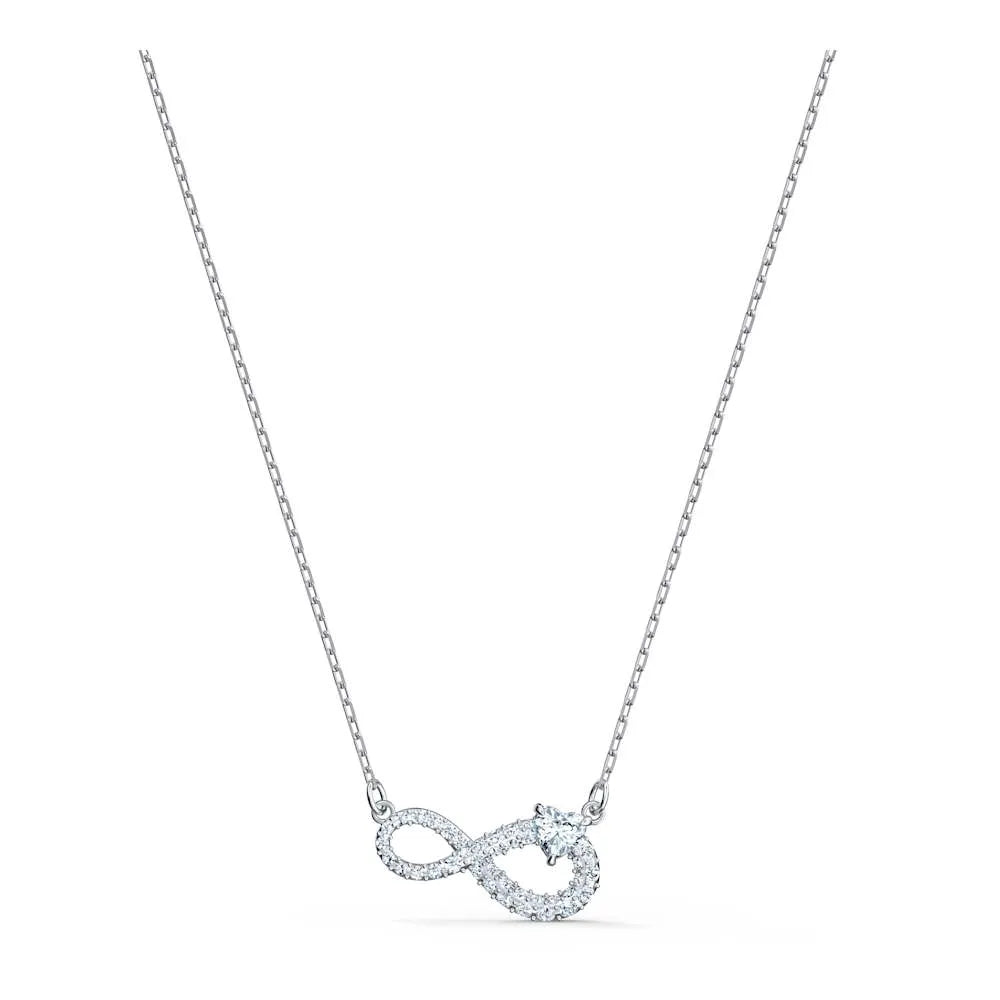 Collar Swarovski Infinity, blanco