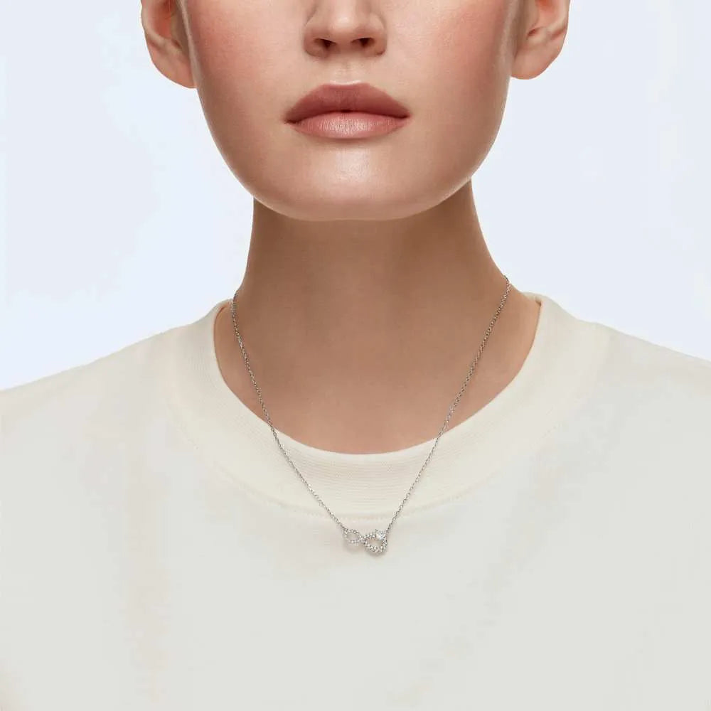 Collar Swarovski Infinity, blanco