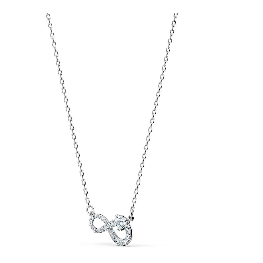 Collar Swarovski Infinity, blanco