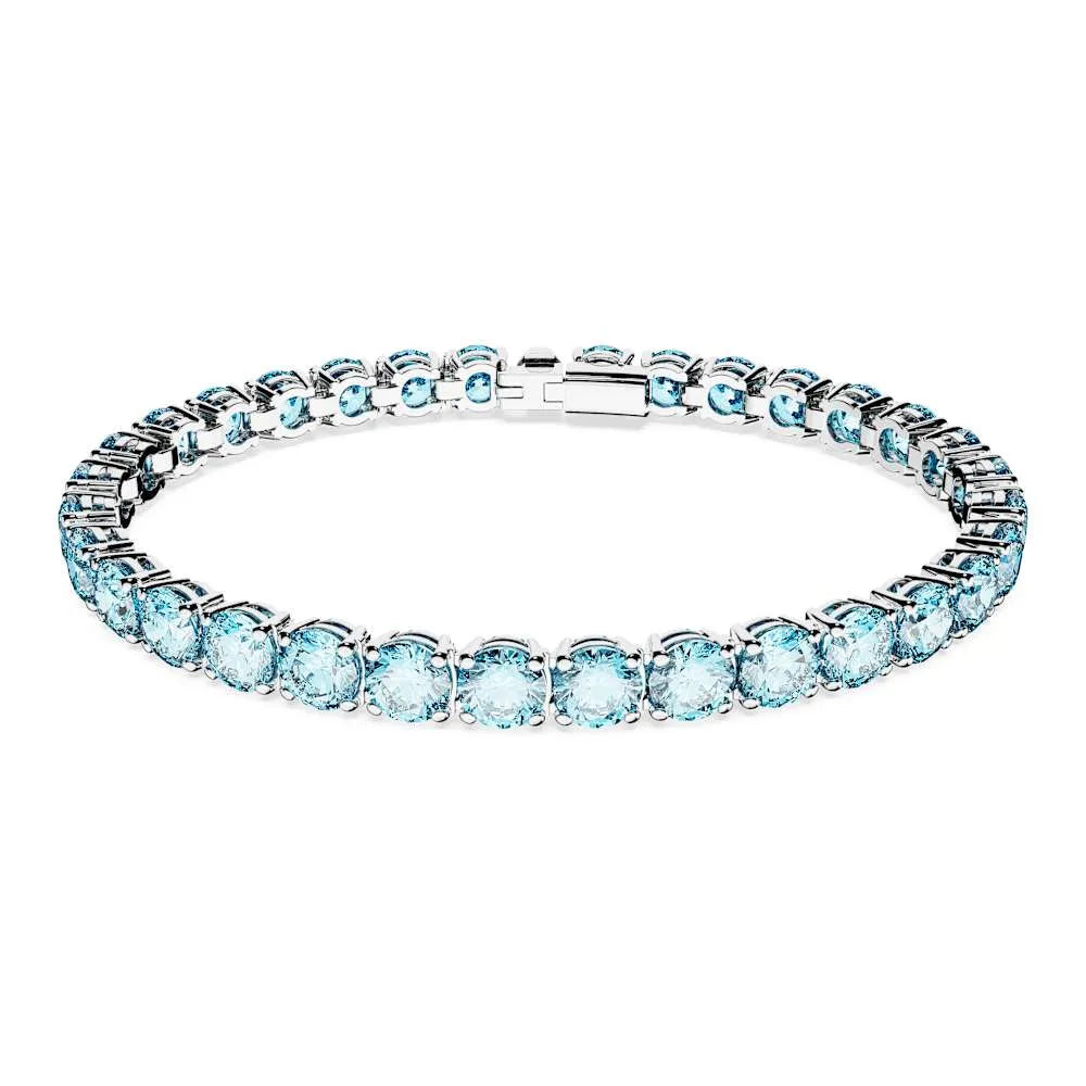 Pulsera de tenis Matrix, talla redonda, mediana, azul