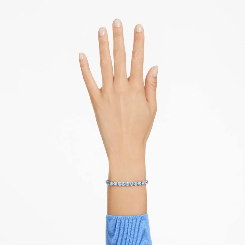 Pulsera de tenis Matrix, talla redonda, mediana, azul