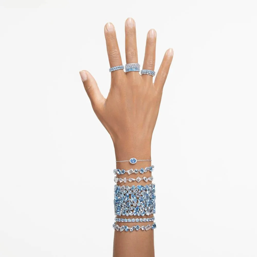 Pulsera de tenis Matrix, talla redonda, mediana, azul
