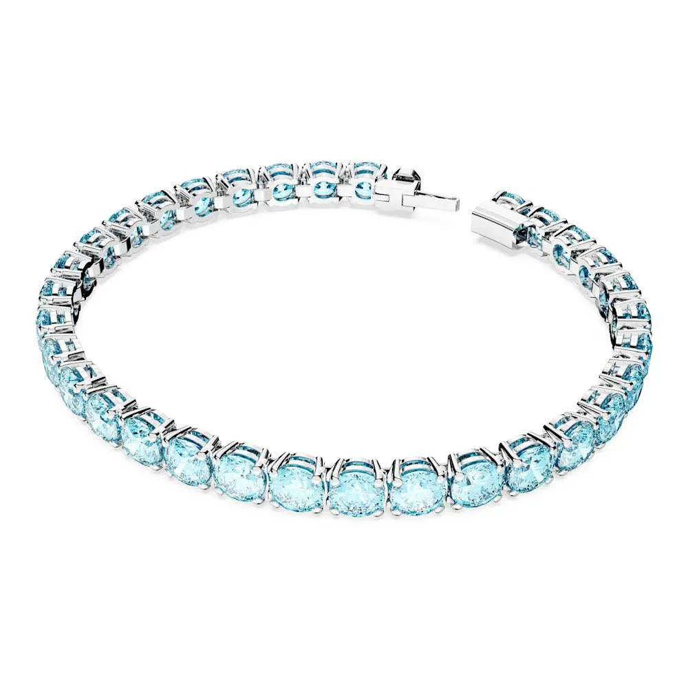 Pulsera de tenis Matrix, talla redonda, mediana, azul