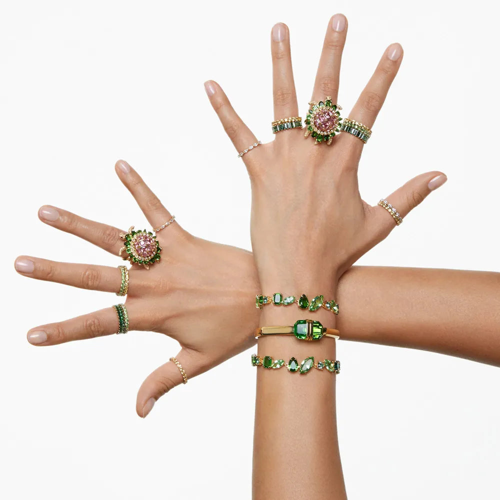 Pulsera de Gemas, Combinación de cortes, Verde