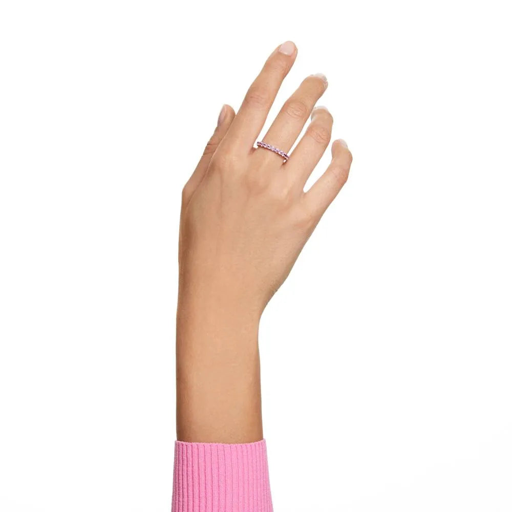 Anillo Matrix, corte redondo, rosa