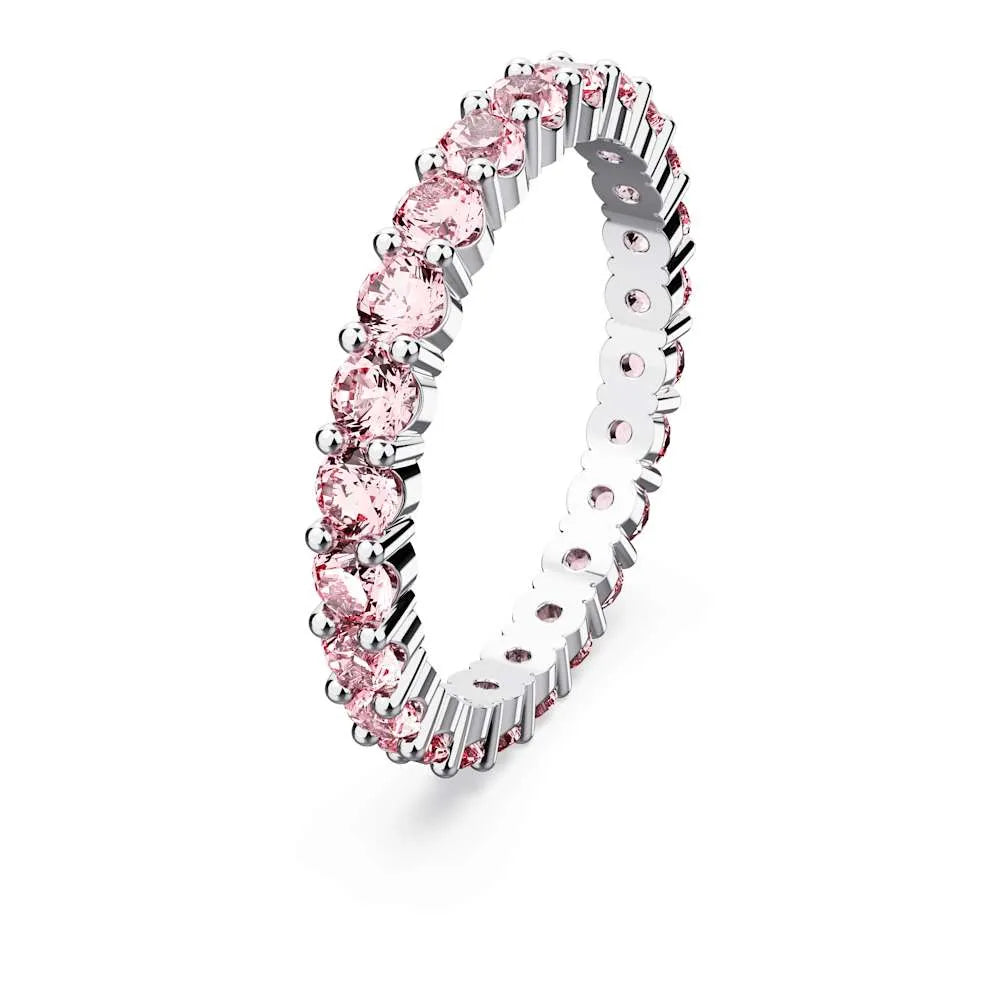 Anillo Matrix, corte redondo, rosa