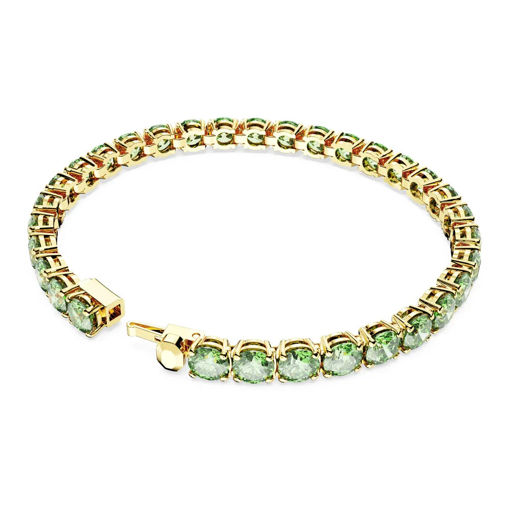 Pulsera de tenis Matrix, talla redonda, mediana, verde