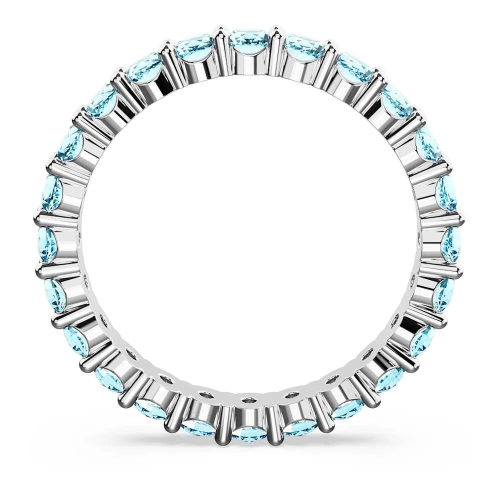Anillo Matrix, corte redondo, azul