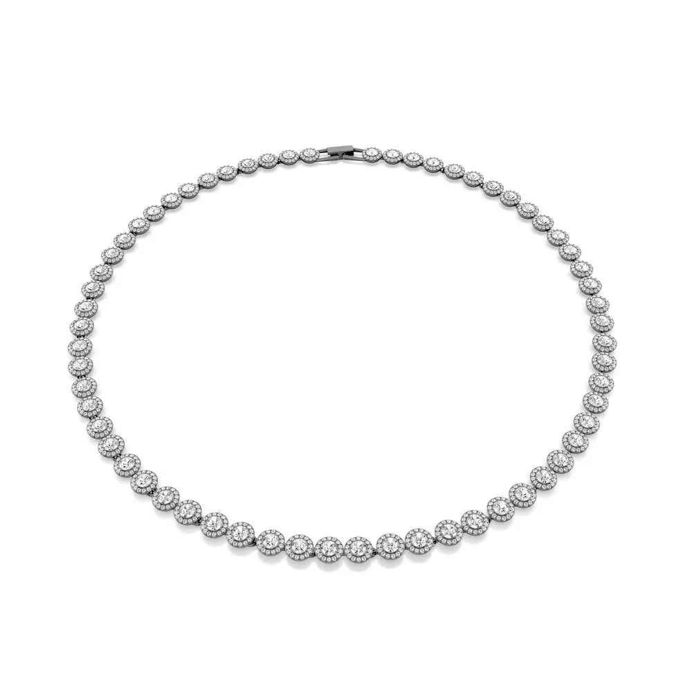 Collar Una, corte redondo, grande, blanco