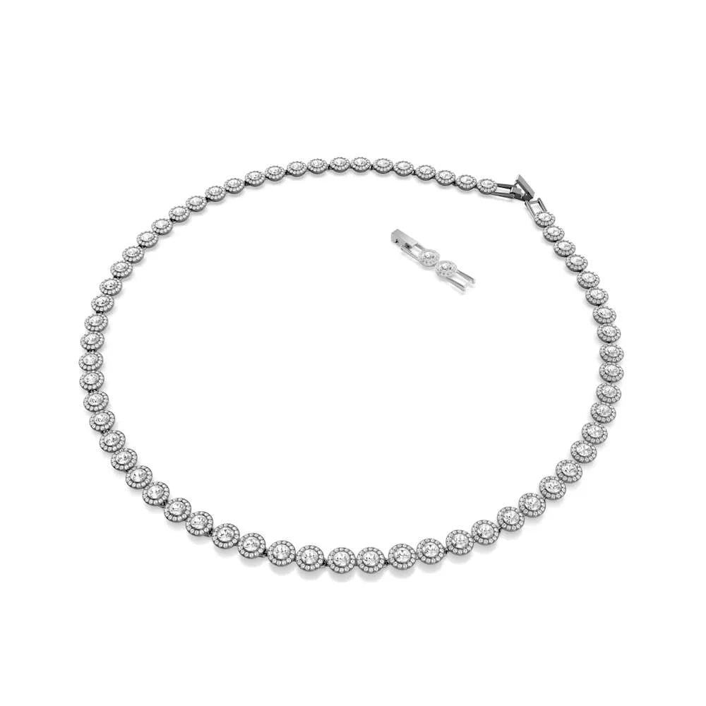 Collar Una, corte redondo, grande, blanco