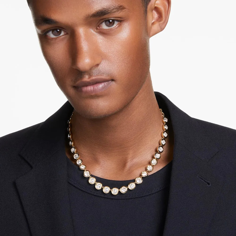 Collar de ámbar, corte redondo, blanco