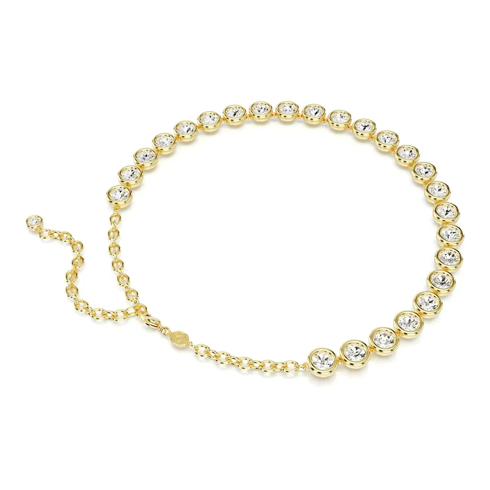 Collar de ámbar, corte redondo, blanco