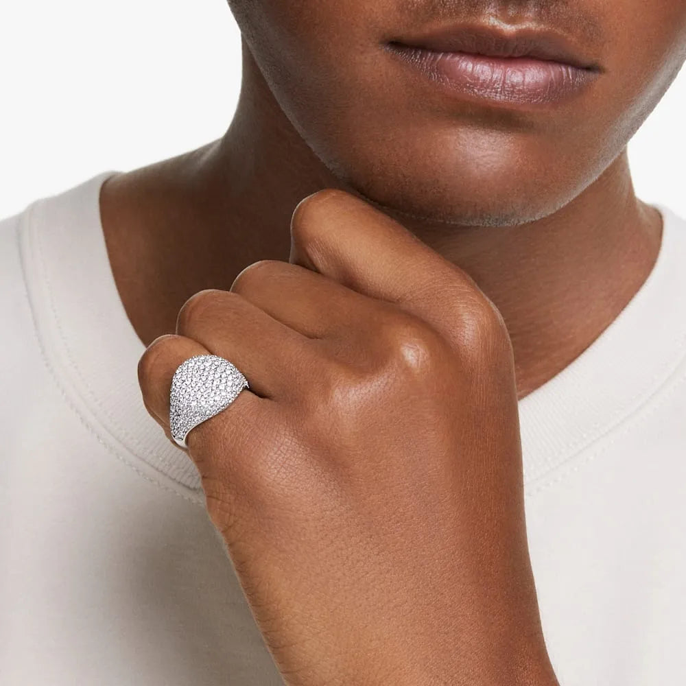 Anillo de cóctel Meteora, blanco