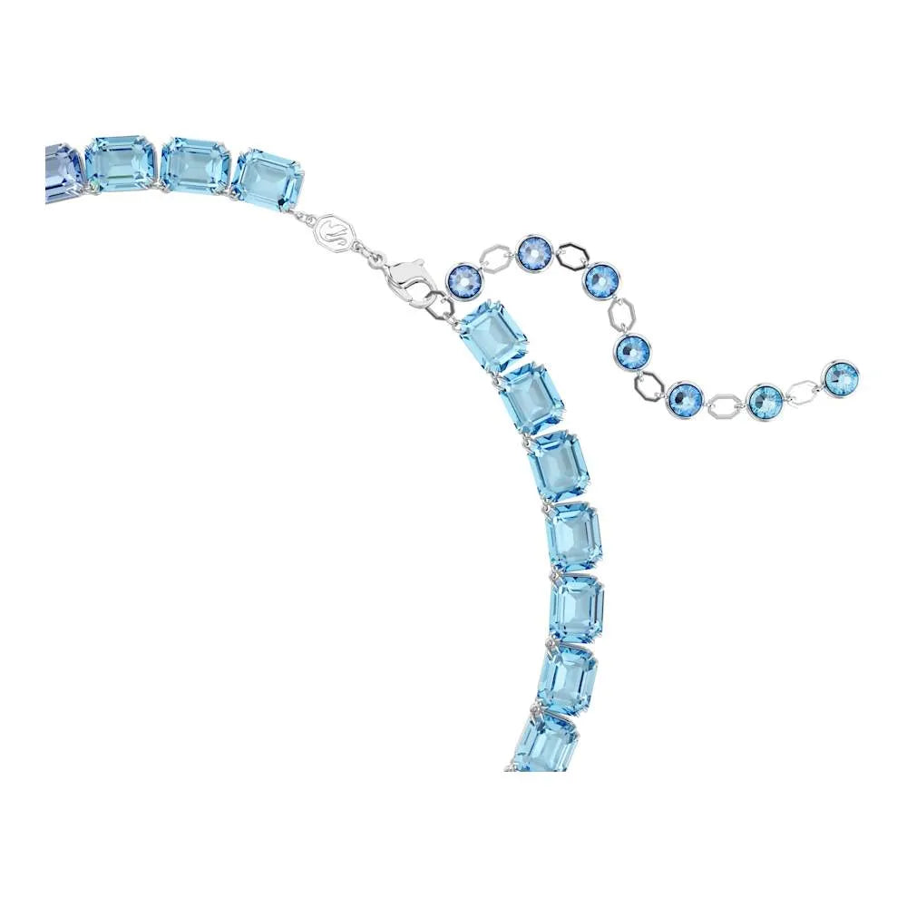 Collar Millenia, corte octogonal, degradado de color, azul