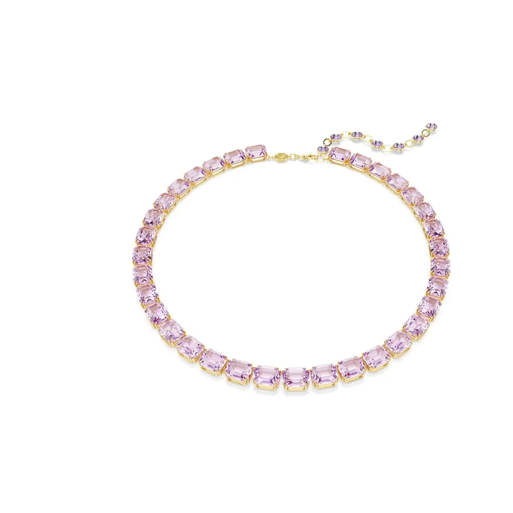 Collar Tennis Millenia, corte octogonal, morado