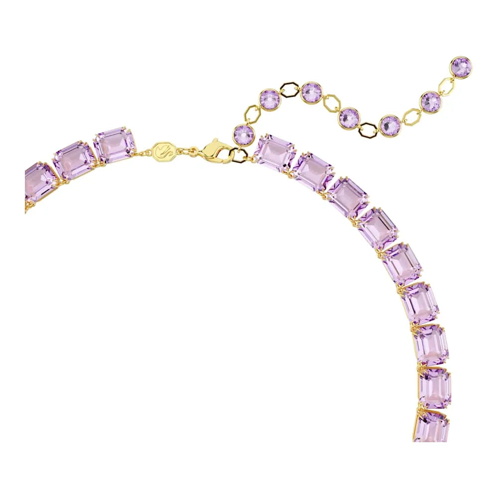 Collar Tennis Millenia, corte octogonal, morado