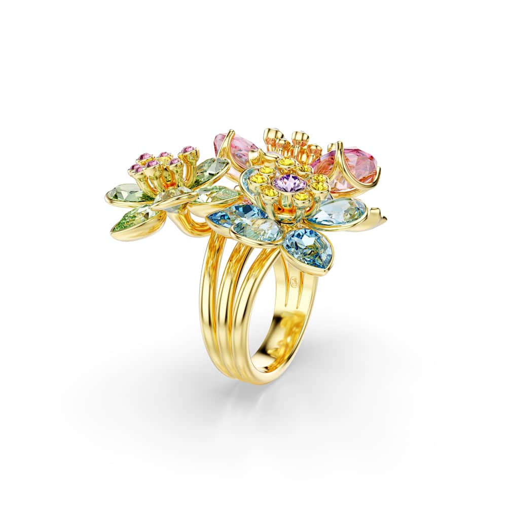 Anillo Idyllia, Combinación de cortes, Flor, Multicolor