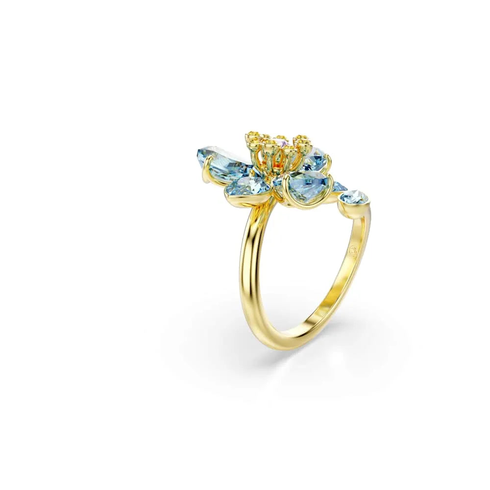 Anillo Idyllia, Combinación de Cortes, Flor, Azul