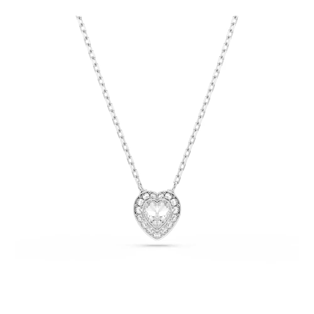 Conjunto Ariana Grande x Swarovski, combinación de cortes, corazón, blanco