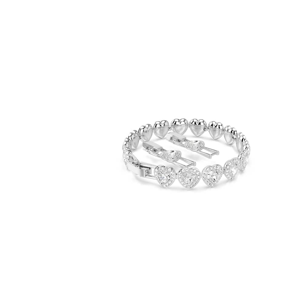 Pulsera de tenis Ariana Grande x Swarovski, combinación de cortes, corazón, blanco