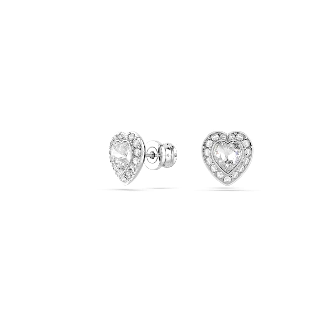 Pendientes de botón Ariana Grande x Swarovski, combinación de cortes, corazón, blanco