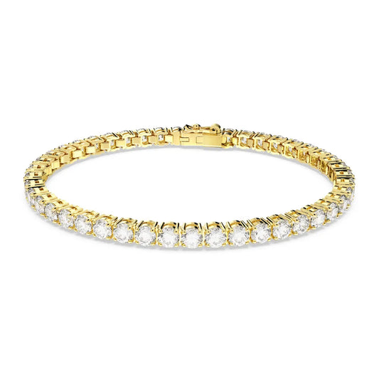 Pulsera de tenis Matrix, talla redonda, pequeña, blanca