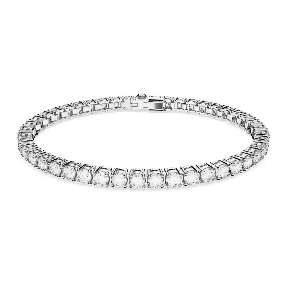 Pulsera de tenis Matrix, talla redonda, pequeña, blanca