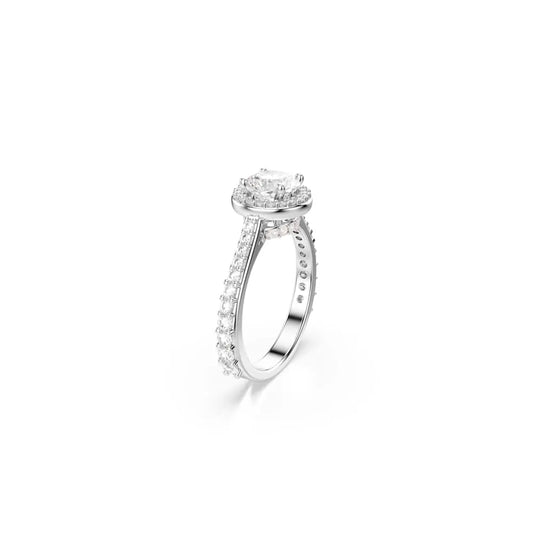 Anillo Una Angelic, corte redondo, blanco