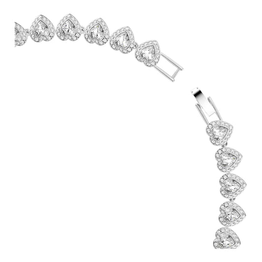Collar de tenis Ariana Grande x Swarovski, combinación de cortes, corazón, blanco
