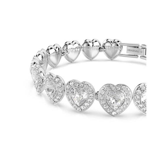 Pulsera de tenis Ariana Grande x Swarovski, combinación de cortes, corazón, blanco