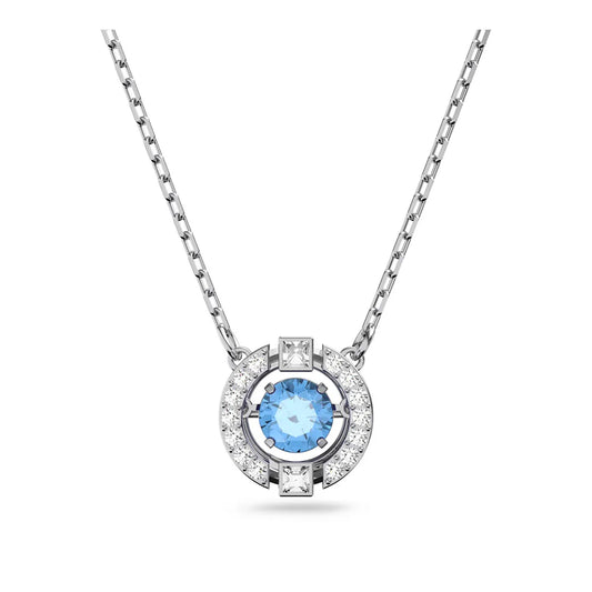 Collar redondo de baile brillante, azul