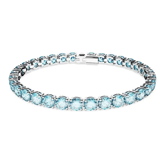 Pulsera de tenis Matrix, talla redonda, mediana, azul