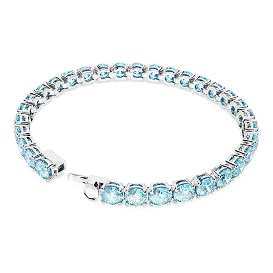 Pulsera de tenis Matrix, talla redonda, mediana, azul