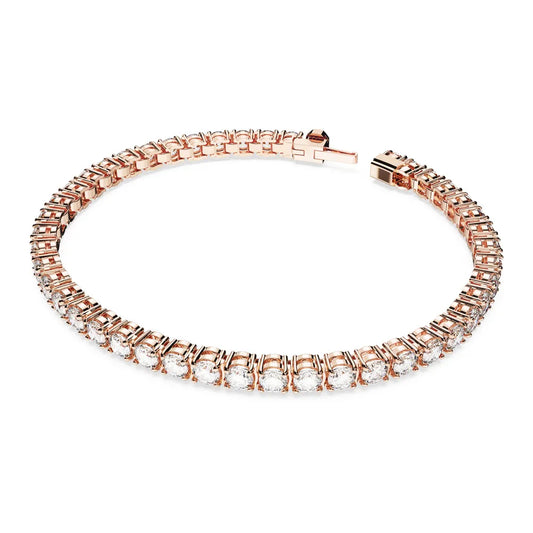 Pulsera de tenis Matrix, talla redonda, pequeña, oro rosa