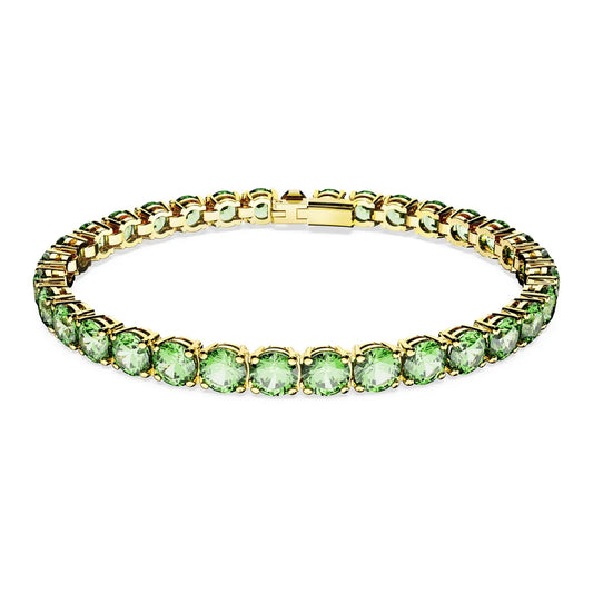 Pulsera de tenis Matrix, talla redonda, mediana, verde